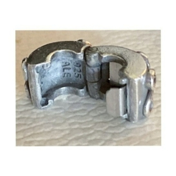 Pandora Tendril Cubic Zirconia Clip Charm 925 Sterling Silver 790380 - Picture 6 of 6